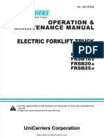 UniCarriers FRSB Electric Forklift Trucks Operator's Manual PDF