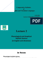 Comparative Stylistics of English and Ukrainian Languages