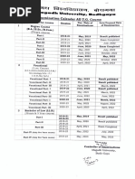 Examination Calendar All Ug Course