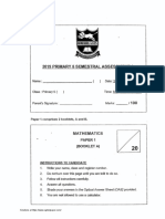 P5 Maths 2019 SA2 Tao Nan Exam Paper