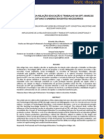 Implicações Da Relação Educação e Trabalho Na EPT