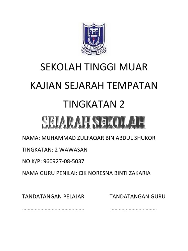 Sekolah Tinggi Muar Pdf