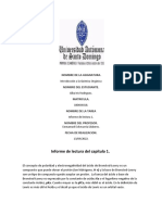 Informe de Lectura Del Capítulo 1 y 2 de Quimica Organica.