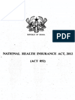 National Health Insurance Act 2012 Act 852