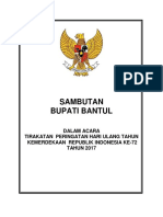 Sambutan Bupati Tirakatan