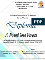 Diploma: A. Noemi Jose Vargas