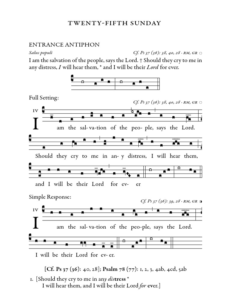 OT 25 LC Propers Chant Not | PDF | Mercy | Christian Worship And Liturgy