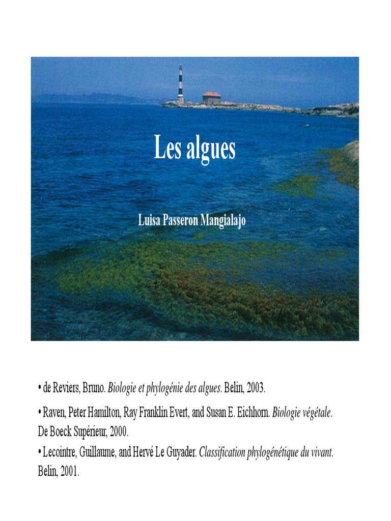 Comprendre les algues classification et reproduction PDF — free download
