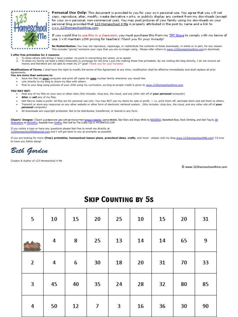 Skip Counting Mazes 5s | PDF | Mass Media | Copyright Law