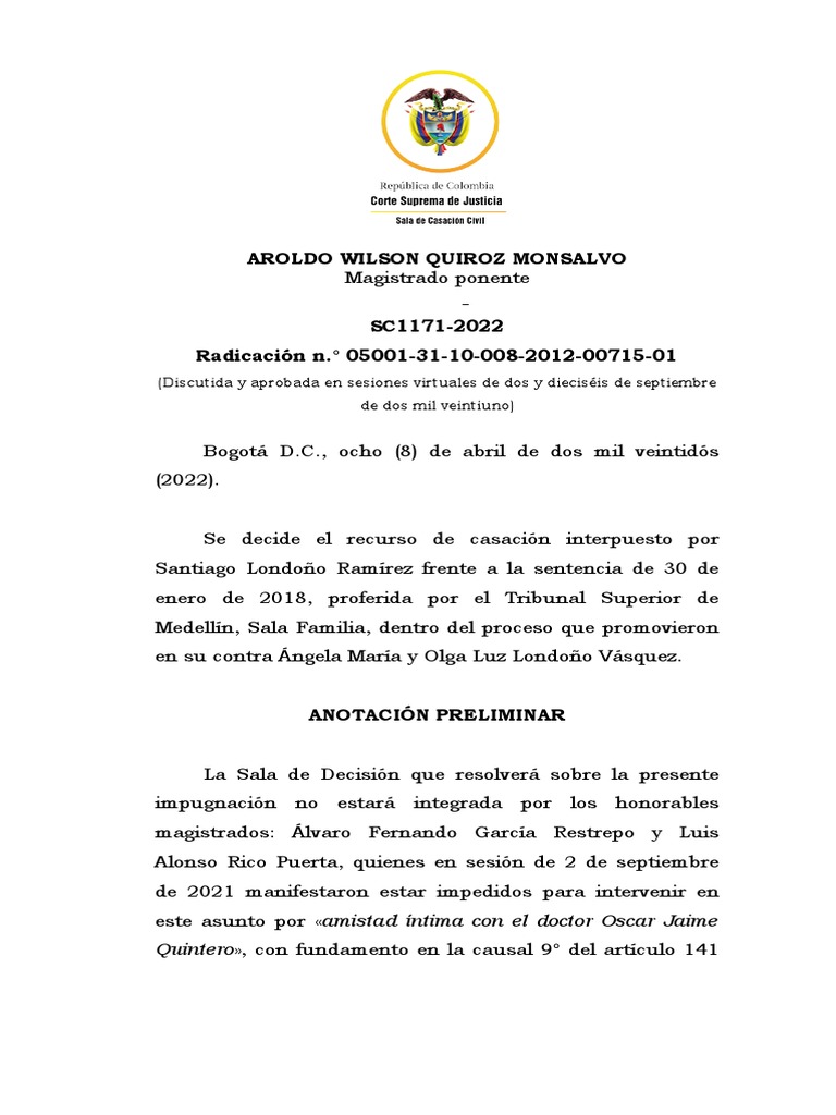 Hijo de Crianza SC11712022 (20120071501) PDF Debido al proceso