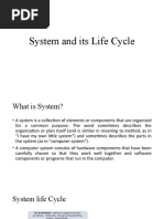 System and Its Life Cycle