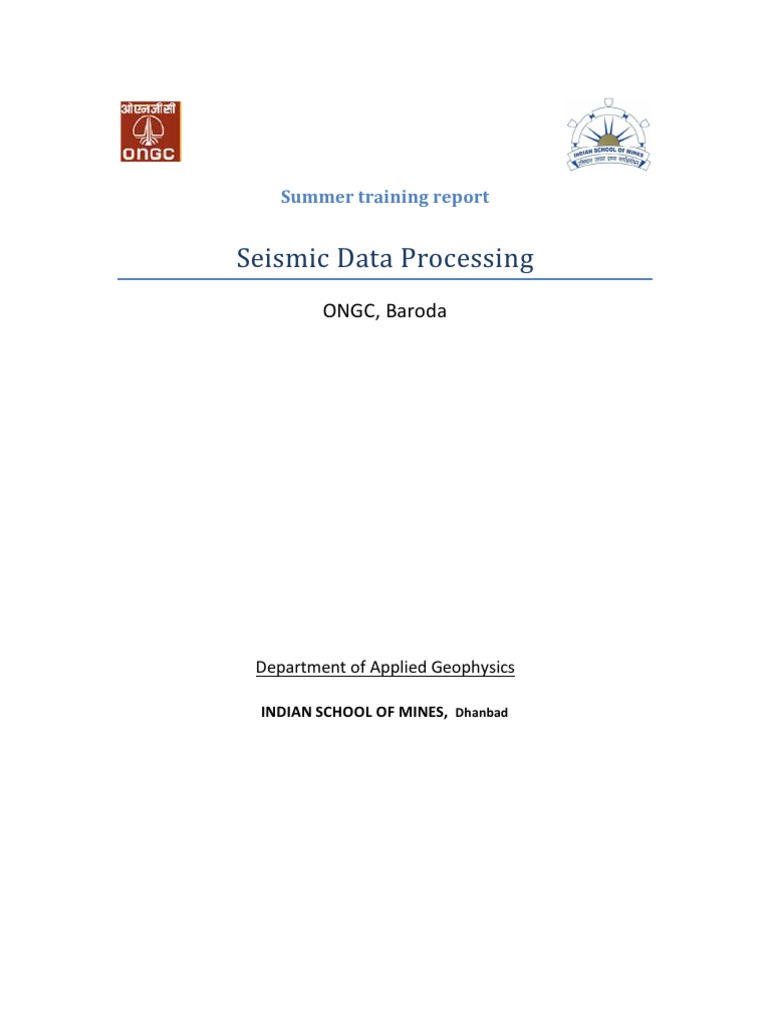 Seismic Processing Report Pdf Reflection Seismology