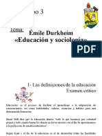EMILE - DURKHEIM - EDUCACIÓN - Y - SOCIOLOGIA y John Dewey