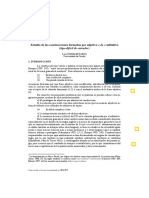 Estudio de Las Construcciones Formadas Por Adjetivo + de + Infinitivo (Tipo Difícil de Entender)