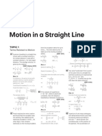 Motion in A Straight Line: Topic 1