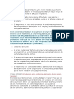 Introducción A Los Problemas Generales de Los Recién Nacidos