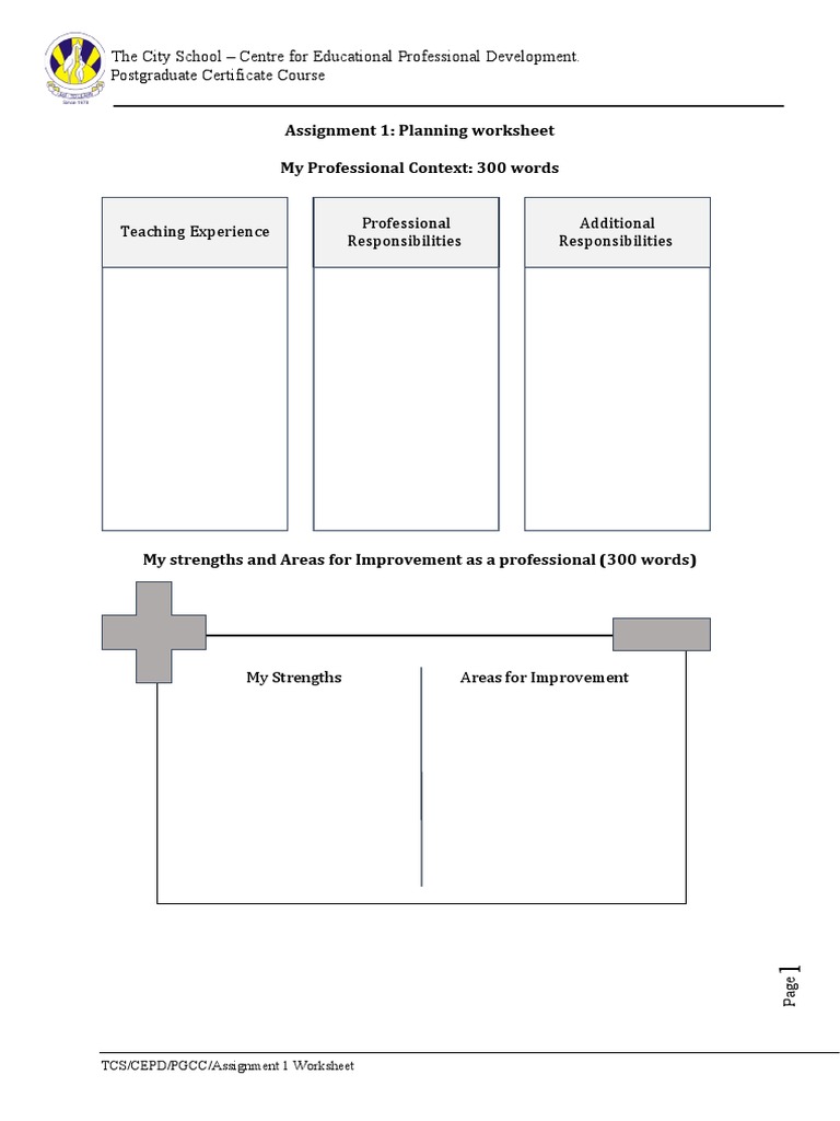 Assignment 1 Worksheet Pdf