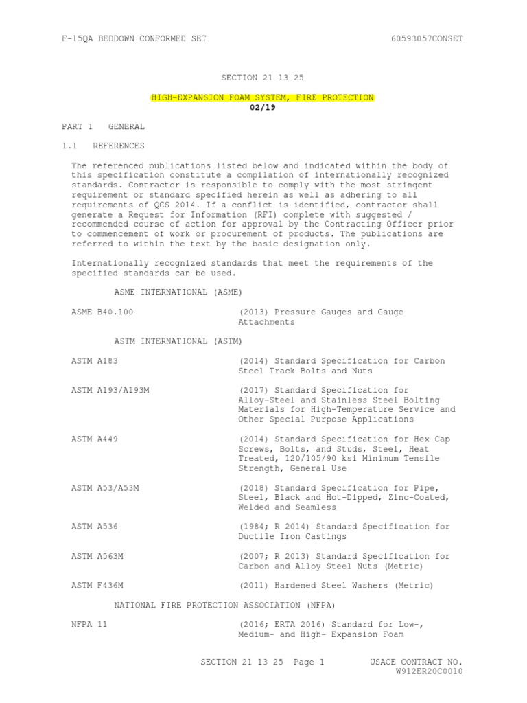 High-Expansion Foam Fire Protection System | PDF | Pipe (Fluid ...