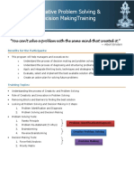 Creative Problem Solving Workshop Outline