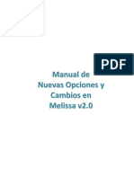 Manual Melissa v2.0 Cambios y Opciones