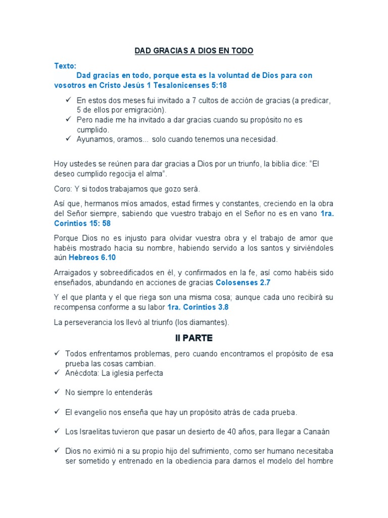 Dad Gracias A Dios en Todo | PDF | Jesús | Dios