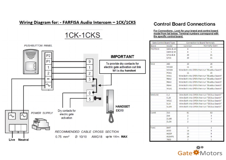 Wiring Diagram For - Farfisa 1CK-1CKS Audio | PDF