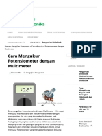 Cara Mengukur Potensiometer Dengan Multimeter