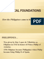 Historical Foundations of the Philippines