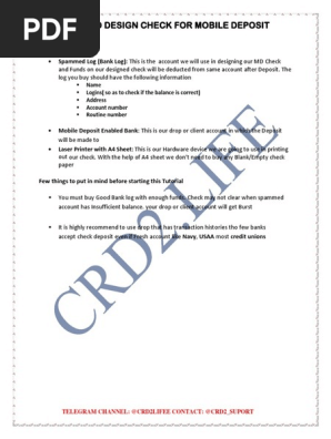 How to Design Check for Mobile Deposit