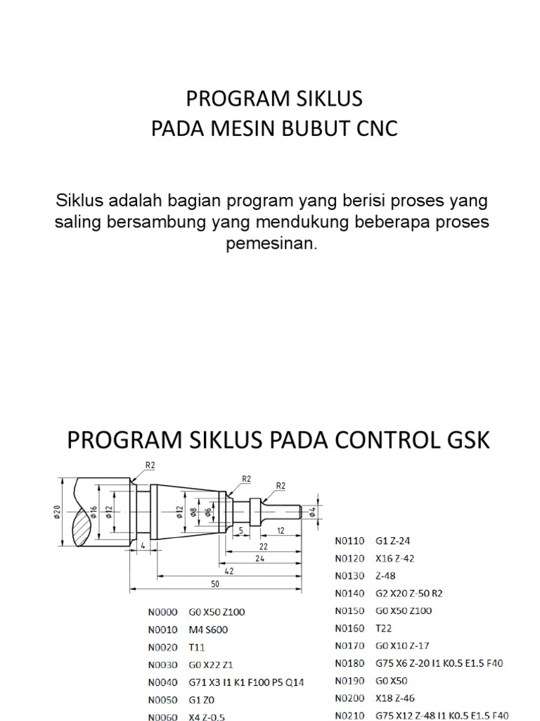 Pemrograman Siklus Mesin Bubut CNC | PDF | Bisnis