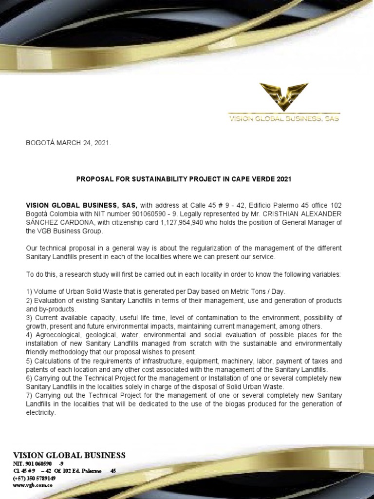 Cape Verde Project 2021 | PDF | Sanitation | Landfill