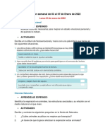 Planeación Semana de 03 Al 07 de Enero de 2022