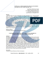 Comparação Do Nível Da Lateralidade em Crianças No Ensino