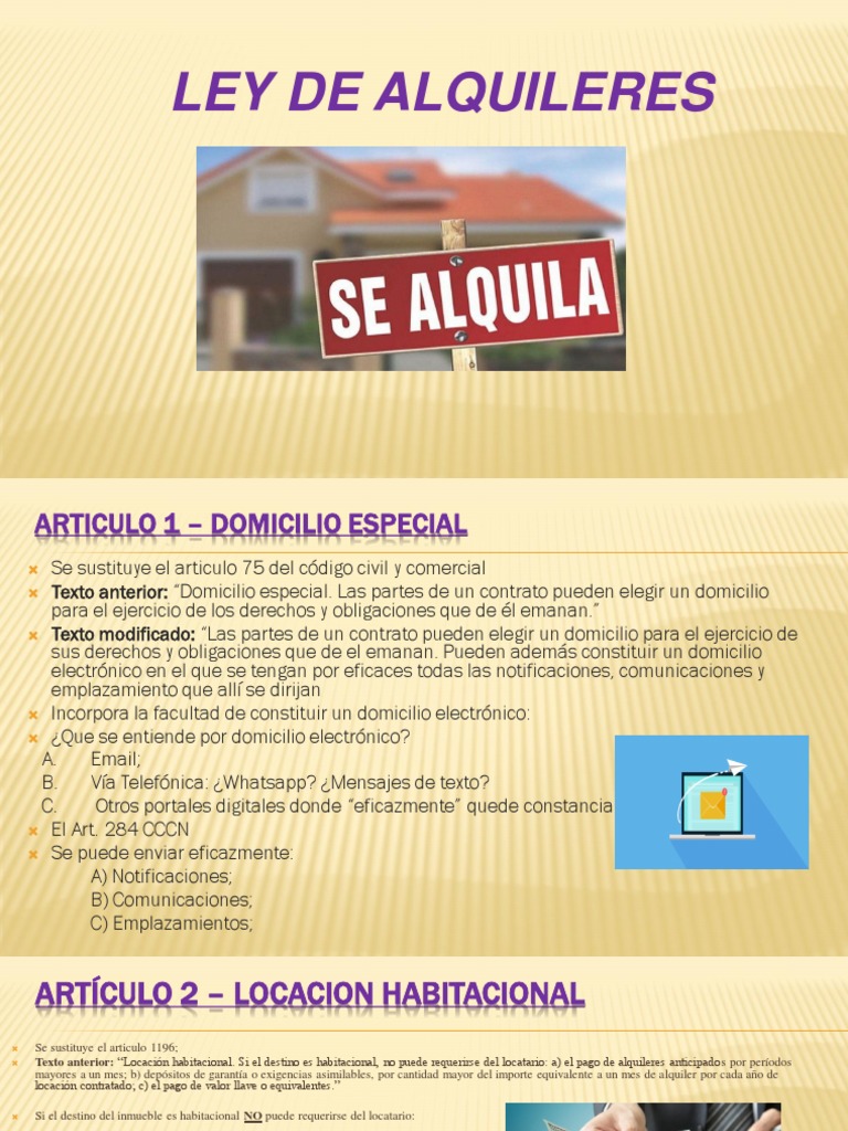 Cambios en la Ley de Alquileres 2023 | PDF | Mediación | Derecho ...