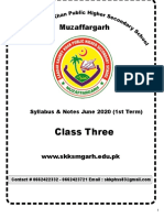 Class - 3, Paper and Teaching Guide by School