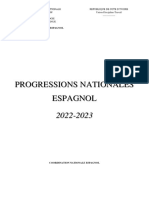 ESPAGNOL - Progressions 2022-2023