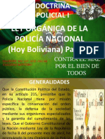 Tema 9 Ley Organica de La Policia Nacional (Hoy Boliviana) Parte II