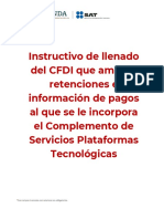 Instructivo de Llenado de CFDI de Retenciones Con Complemento Servicios de Plataformas Tecnológicas