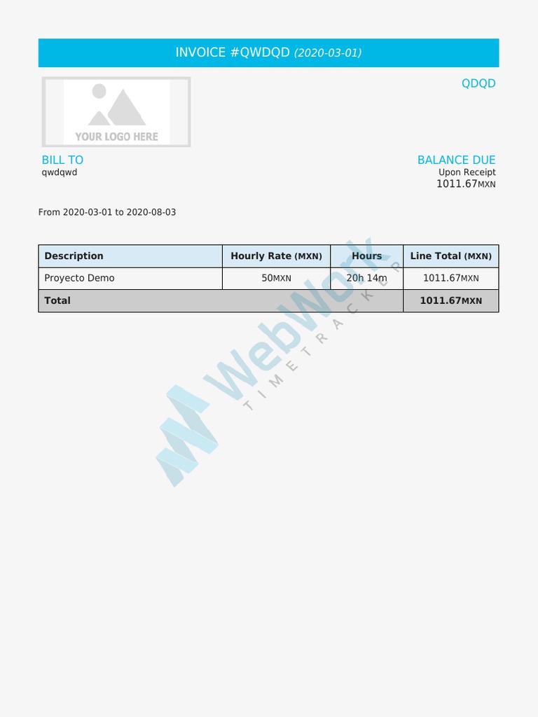 Invoice QWDQD QWDQWD | PDF
