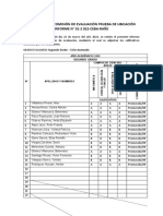 Ii Grado Informe Prueba de Ubicación Campo de Ciencias