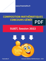 Concours General Mathematiques 2022 Sujet