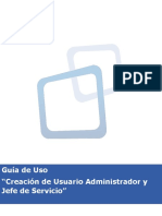 Guia de Uso - Creacion de Jefe de Servicio y Administrador