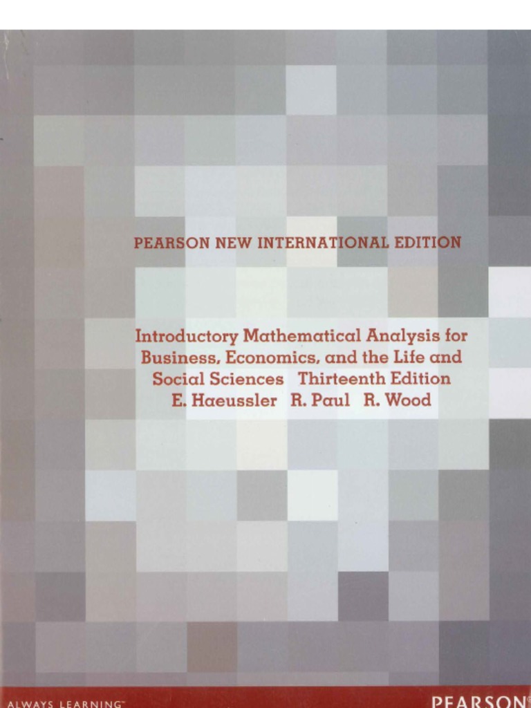 Haeussler, E. F., Paul, R. S., - Wood, R. J. (2014) - Introductory