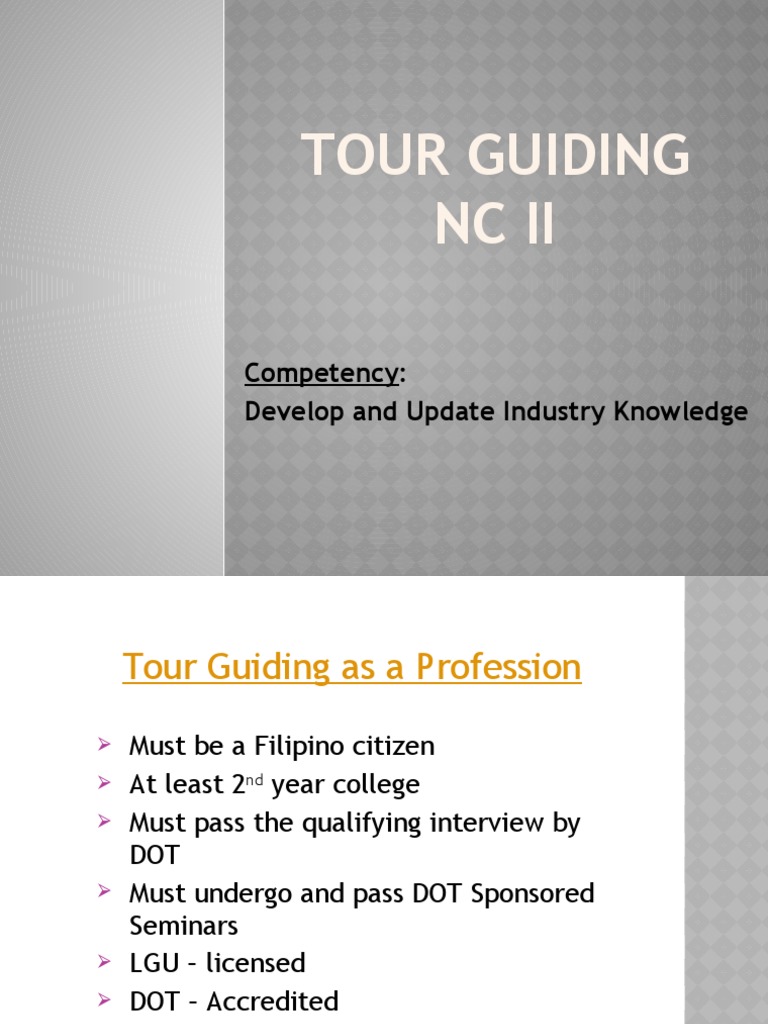 Tour Guiding Pdf