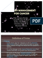 Dietary Management for Cancer