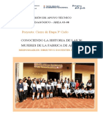 Proyecto Cierre de Etapa 3° Ciclo-Área 03-08