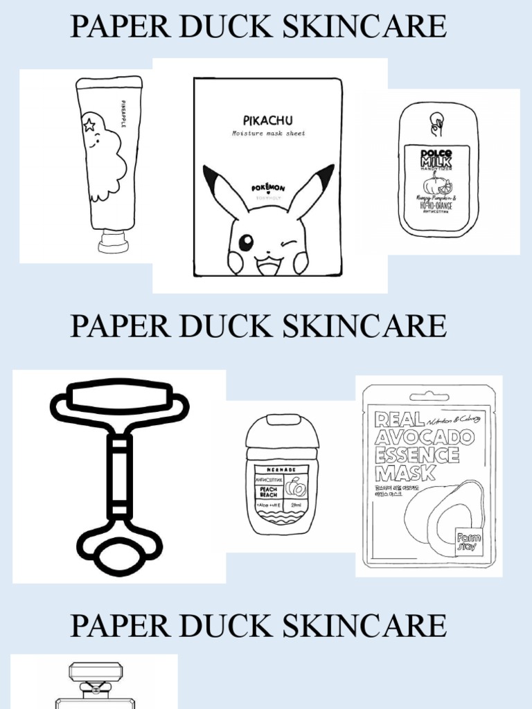 skin care on papper duck 🫧☁️🥥🐥#paperduck #artwork #paper