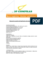 Manual Do Usuário Do Higrômetro de Temperatura