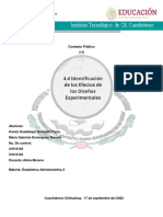 Identificacion de Los Efectos de Los Diseños Experimentales