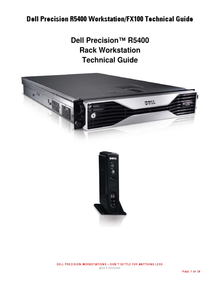 Dell Precision R5400 Technical Guide Processador Multinúcleo Posto de Trabalho